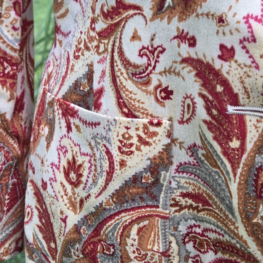 Vintage 90s Linda Allard Ellen Tracy Paisley Wool Blend Blazer Size 2 - Picture 4 of 10